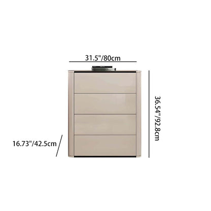 Modern Minimalist Rectangular Storage Cabinet - MDF: Stable Structure, Smooth Drawers, Easy-Clean Surface & Space-Saving Vertical Design For Living Room & Bedroom
