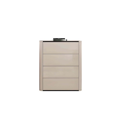 Modern Minimalist Rectangular Storage Cabinet - MDF: Stable Structure, Smooth Drawers, Easy-Clean Surface & Space-Saving Vertical Design For Living Room & Bedroom
