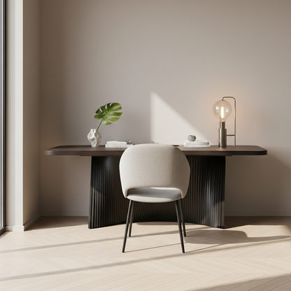 Modern Minimalist Rectangular Desk - Solid Wood Multi-layer Board: Sturdy Stable Support, Eco-Friendly Odor-Free, Natural Clear Texture & Scratch-Resistant For Study