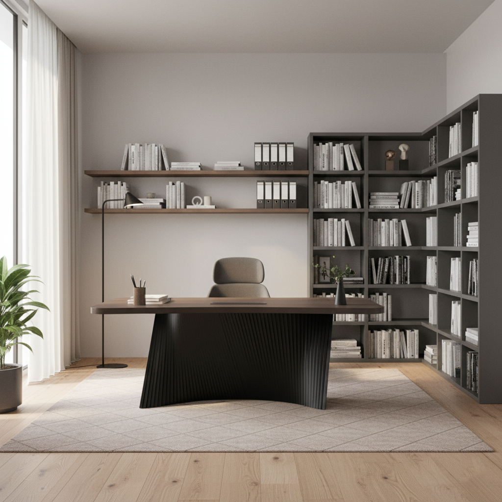 Modern Minimalist Rectangular Desk - Solid Wood Multi-layer Board: Sturdy Stable Support, Eco-Friendly Odor-Free, Natural Clear Texture & Scratch-Resistant For Study