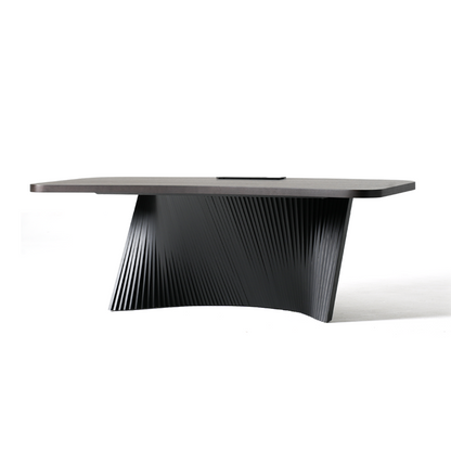 Modern Minimalist Rectangular Desk - Solid Wood Multi-layer Board: Sturdy Stable Support, Eco-Friendly Odor-Free, Natural Clear Texture & Scratch-Resistant For Study