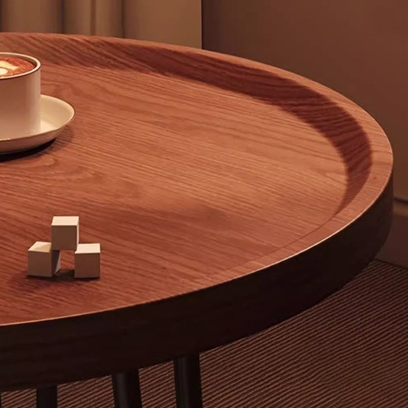 Modern Minimalist Round MDF Iron Flower-Shaped Foldable Side Table For Living Room And Bedroom