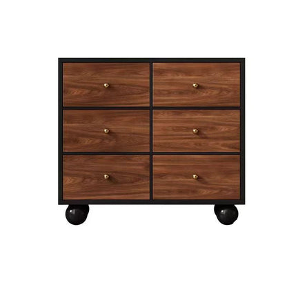 Contemporary Retro Particle Board Rectangular 6-Drawer Storage Cabinet For Living Room & Bedroom