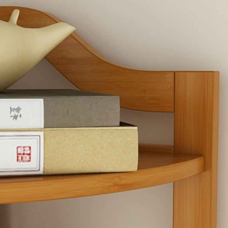 Modern Minimalist Nan Bamboo MDF Corner Shelf Unit 5-Tier Storage Rack For Living Room