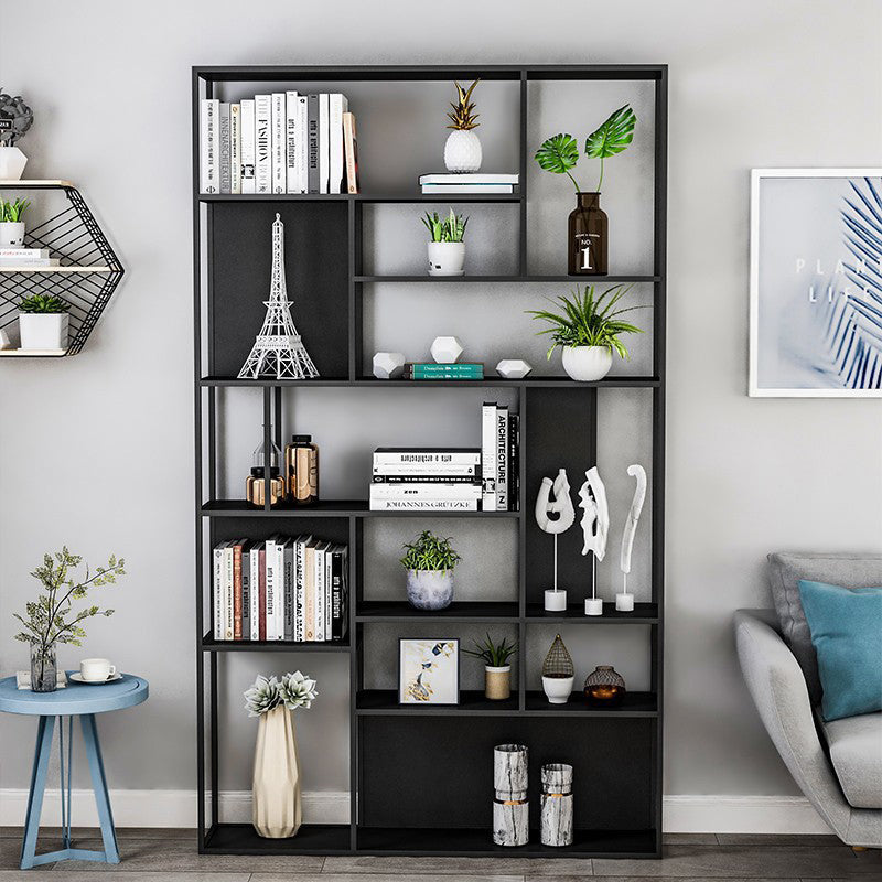 Modern Minimalist Iron Rectangular Display Rack 13-Cabinet Floor Standing Storage Rack For Living Room
