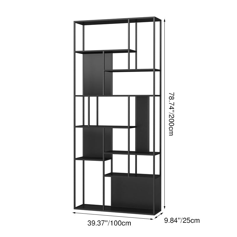 Modern Minimalist Iron Rectangular Display Rack 13-Cabinet Floor Standing Storage Rack For Living Room