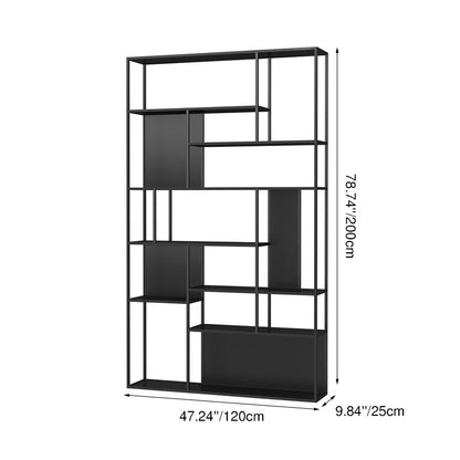 Modern Minimalist Iron Rectangular Display Rack 13-Cabinet Floor Standing Storage Rack For Living Room