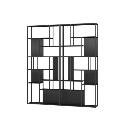 Modern Minimalist Iron Rectangular Display Rack 13-Cabinet Floor Standing Storage Rack For Living Room