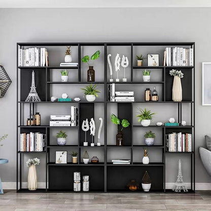 Modern Minimalist Iron Rectangular Display Rack 13-Cabinet Floor Standing Storage Rack For Living Room