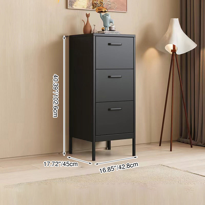 Modern Minimalist Iron Rectangular Storage Cabinet 3/4/6-Drawer For Living Room