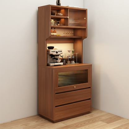 Modern Minimalist MDF Acrylic Rectangular Sideboard 2-Drawer Versatile Organizer For Dining Room