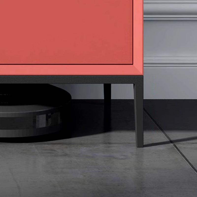 Modern Minimalist Solid Wood Oriented Strand Board Carbon Steel Rectangular Storage Cabinet 5-Drawer For Living Room