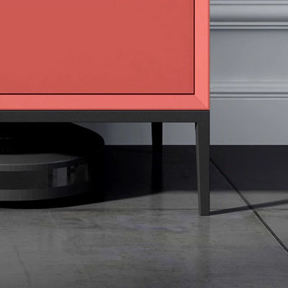 Modern Minimalist Solid Wood Oriented Strand Board Carbon Steel Rectangular Storage Cabinet 5-Drawer For Living Room