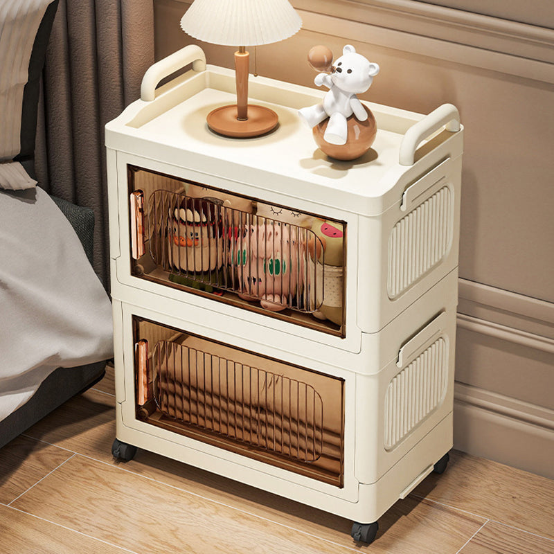 Modern Minimalist Plastic PP Rectangular Storage Cabinet 2/3/4/5-Cabinet Foldable Movable For Living Room