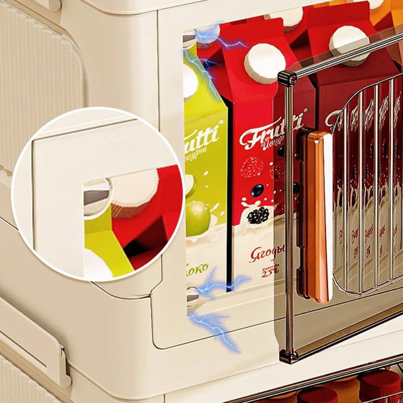 Modern Minimalist Plastic PP Rectangular Storage Cabinet 2/3/4/5-Cabinet Foldable Movable For Living Room