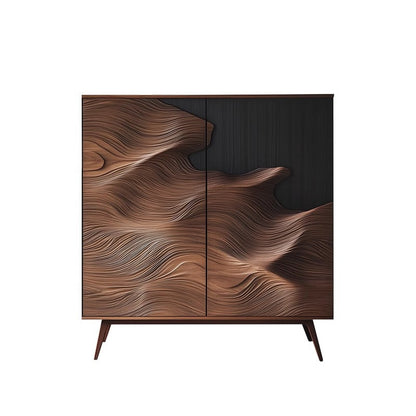 Contemporary Nordic Beech Wood Solid Wood Edge Glued Panel Rectangular Storage Cabinet 4-Tier For Living Room