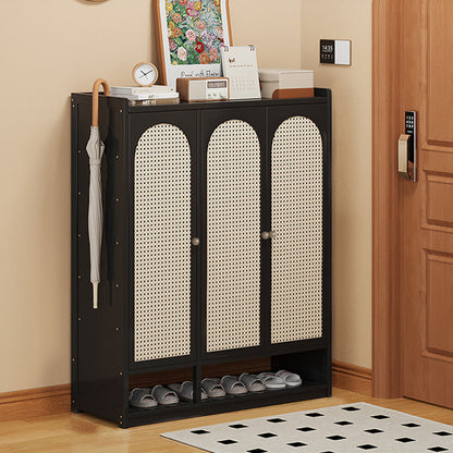 Modern Minimalist Nan Bamboo ABS MDF Rectangular Shoe Storage 8-Tier For Entryway