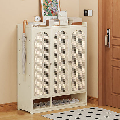 Modern Minimalist Nan Bamboo ABS MDF Rectangular Shoe Storage 8-Tier For Entryway