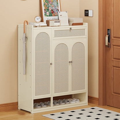 Modern Minimalist Nan Bamboo ABS MDF Rectangular Shoe Storage 8-Tier For Entryway