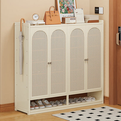 Modern Minimalist Nan Bamboo ABS MDF Rectangular Shoe Storage 8-Tier For Entryway
