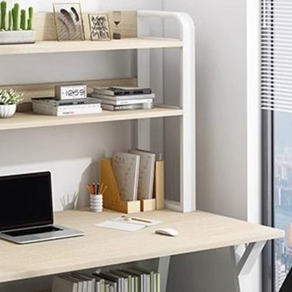 Modern Minimalist HDF Carbon Steel Rectangular Desks 4-tier Storage Shelves For Home Office
