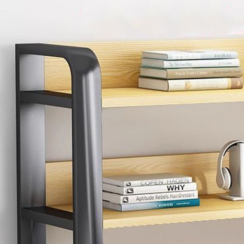 Modern Minimalist HDF Carbon Steel Rectangular Desks 4-tier Storage Shelves For Home Office