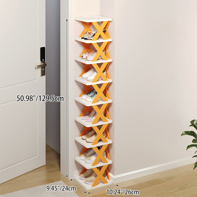 Modern Minimalist PP Rectangular Shoe Storage 8-Tier Space-Saving Design For Entryway