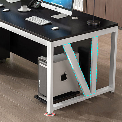 Modern Minimalist Particle Board Iron Rectangular Desks Movable 3-Drawer Storage For Home Office
