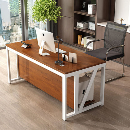 Modern Minimalist Particle Board Iron Rectangular Desks Movable 3-Drawer Storage For Home Office