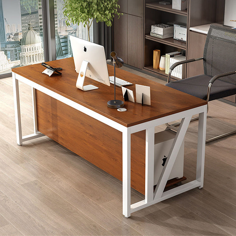 Modern Minimalist Particle Board Iron Rectangular Desks Movable 3-Drawer Storage For Home Office