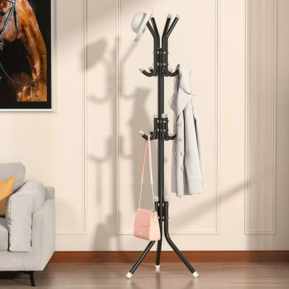 Modern Minimalist Iron Triangular Hall Tree Freestanding With 12 Hooks For Living Room & Bedroom