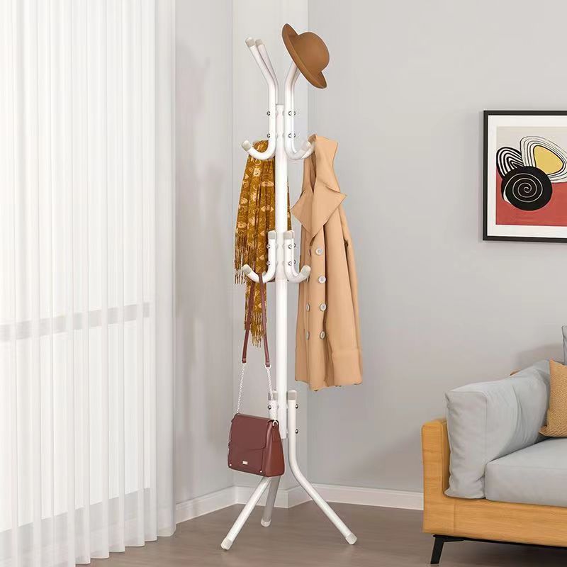 Modern Minimalist Iron Triangular Hall Tree Freestanding With 12 Hooks For Living Room & Bedroom