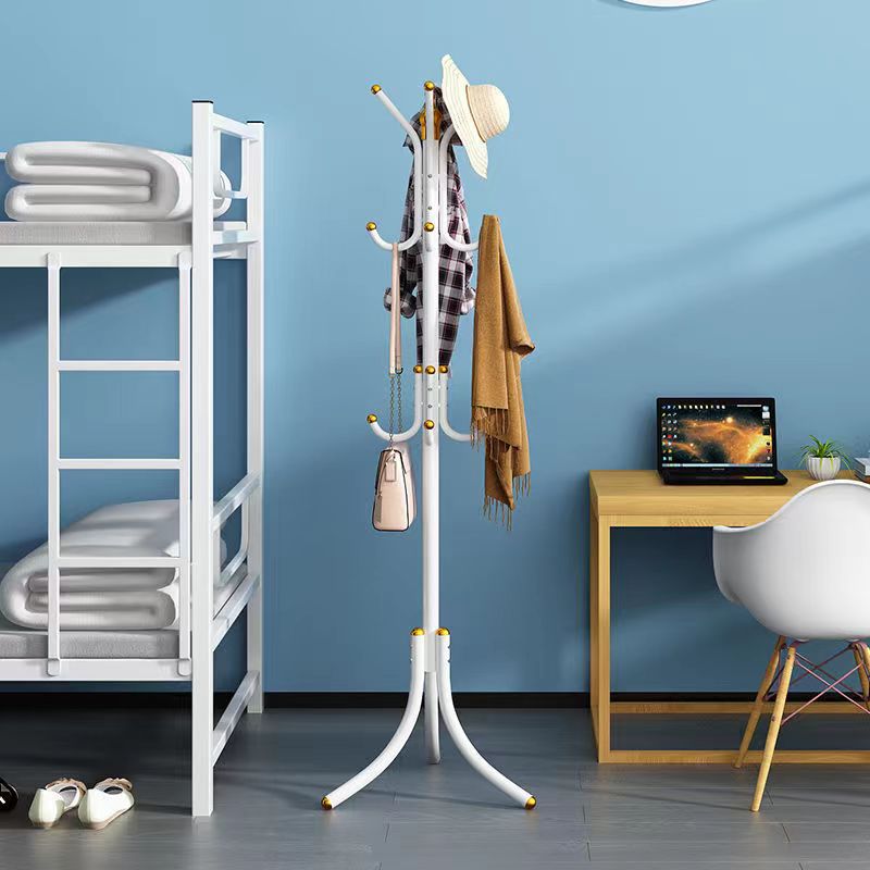 Modern Minimalist Iron Triangular Hall Tree Freestanding With 12 Hooks For Living Room & Bedroom