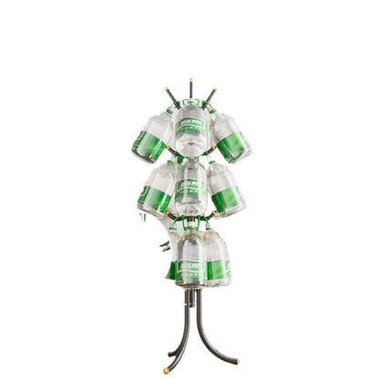 Modern Minimalist Iron Triangular Hall Tree Freestanding With 12 Hooks For Living Room & Bedroom