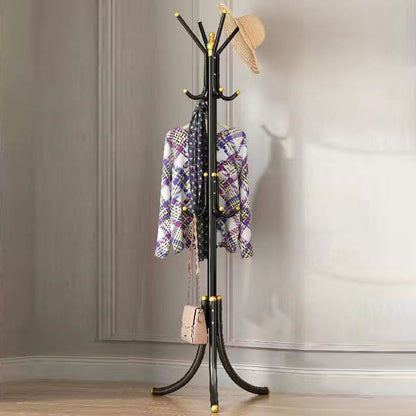 Modern Minimalist Iron Triangular Hall Tree Freestanding With 12 Hooks For Living Room & Bedroom