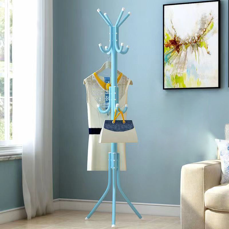 Modern Minimalist Iron Triangular Hall Tree Freestanding With 12 Hooks For Living Room & Bedroom