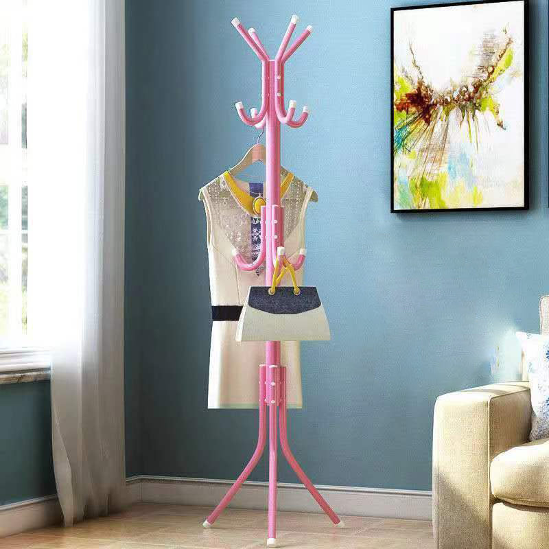 Modern Minimalist Iron Triangular Hall Tree Freestanding With 12 Hooks For Living Room & Bedroom