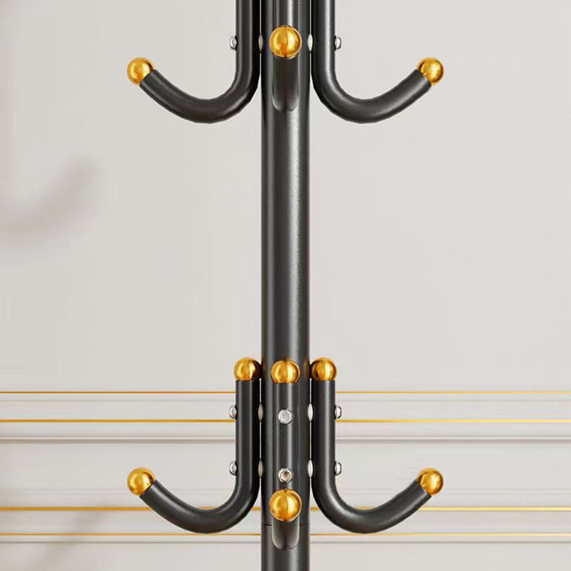Modern Minimalist Iron Triangular Hall Tree Freestanding With 12 Hooks For Living Room & Bedroom