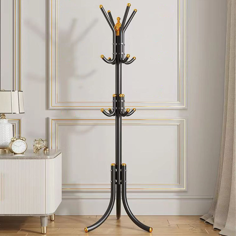 Modern Minimalist Iron Triangular Hall Tree Freestanding With 12 Hooks For Living Room & Bedroom