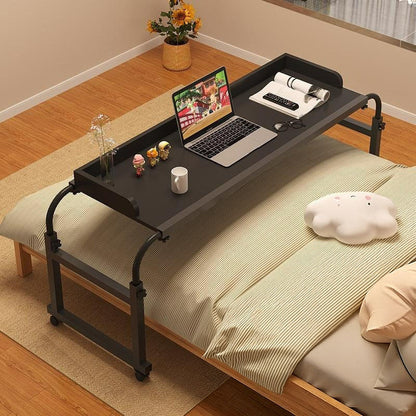 Modern Minimalist MDF Carbon Steel Rectangular Extendable Height-Adjustable Movable Lazy Desk For Bedroom