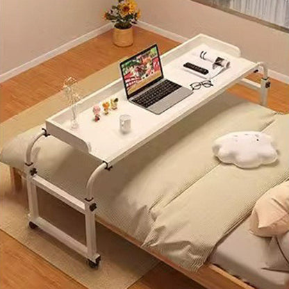 Modern Minimalist MDF Carbon Steel Rectangular Extendable Height-Adjustable Movable Lazy Desk For Bedroom