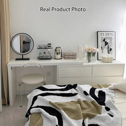 Modern Minimalist Eco-Friendly Engineered Wood Rectangular Extendable Makeup Vanity 6-Drawer For Bedroom