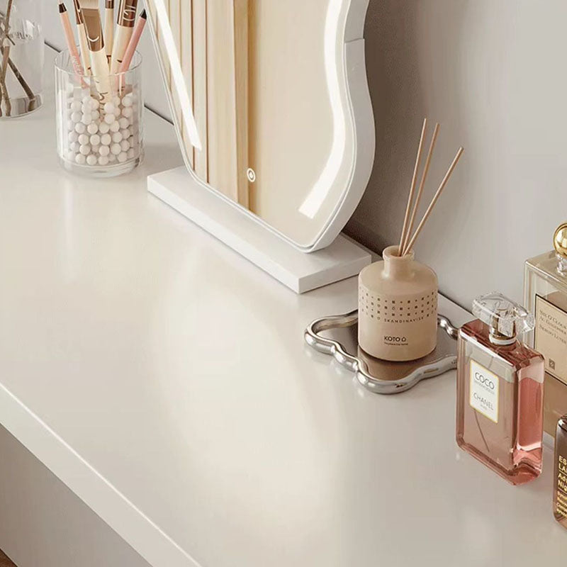 Modern Minimalist Eco-Friendly Engineered Wood Rectangular Extendable Makeup Vanity 6-Drawer For Bedroom