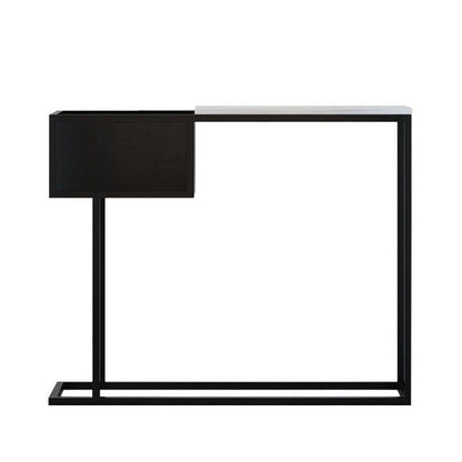 Modern Luxury Marble Steel Rectangular Console Table For Entryway