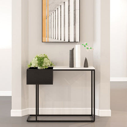 Modern Luxury Marble Steel Rectangular Console Table For Entryway
