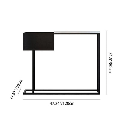 Modern Luxury Marble Steel Rectangular Console Table For Entryway