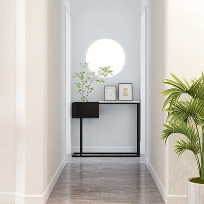 Modern Luxury Marble Steel Rectangular Console Table For Entryway
