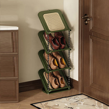 Contemporary Retro PP Rectangular Shoe Storage 2/3/4/5/6/7-Tier & Space-Saving For Entryway