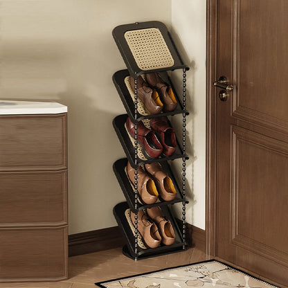 Contemporary Retro PP Rectangular Shoe Storage 2/3/4/5/6/7-Tier & Space-Saving For Entryway