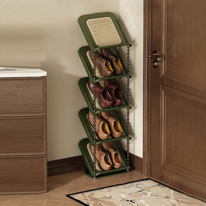 Contemporary Retro PP Rectangular Shoe Storage 2/3/4/5/6/7-Tier & Space-Saving For Entryway
